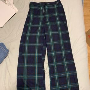 Flared Brandy Melville green, navy, and yellow pants